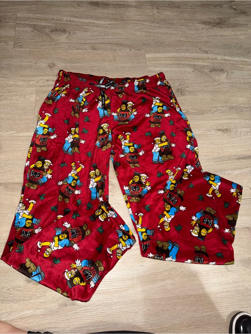 Kids Red Cartoon-Print Pajama Pants